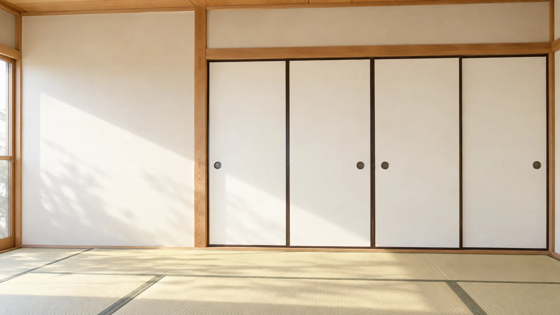張り替えたふすまが納まった和室